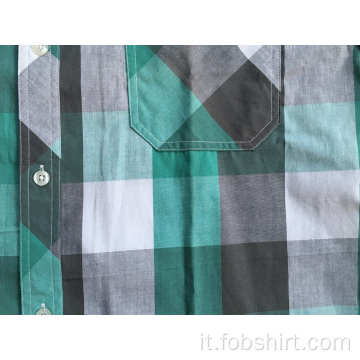 Camicia a quadri a maniche corte